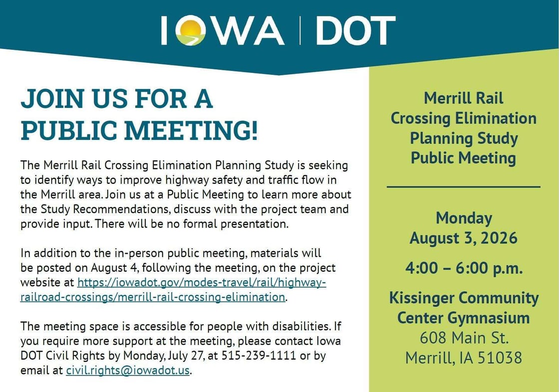 IDOT Public Meeting Merrill Rail Crossing