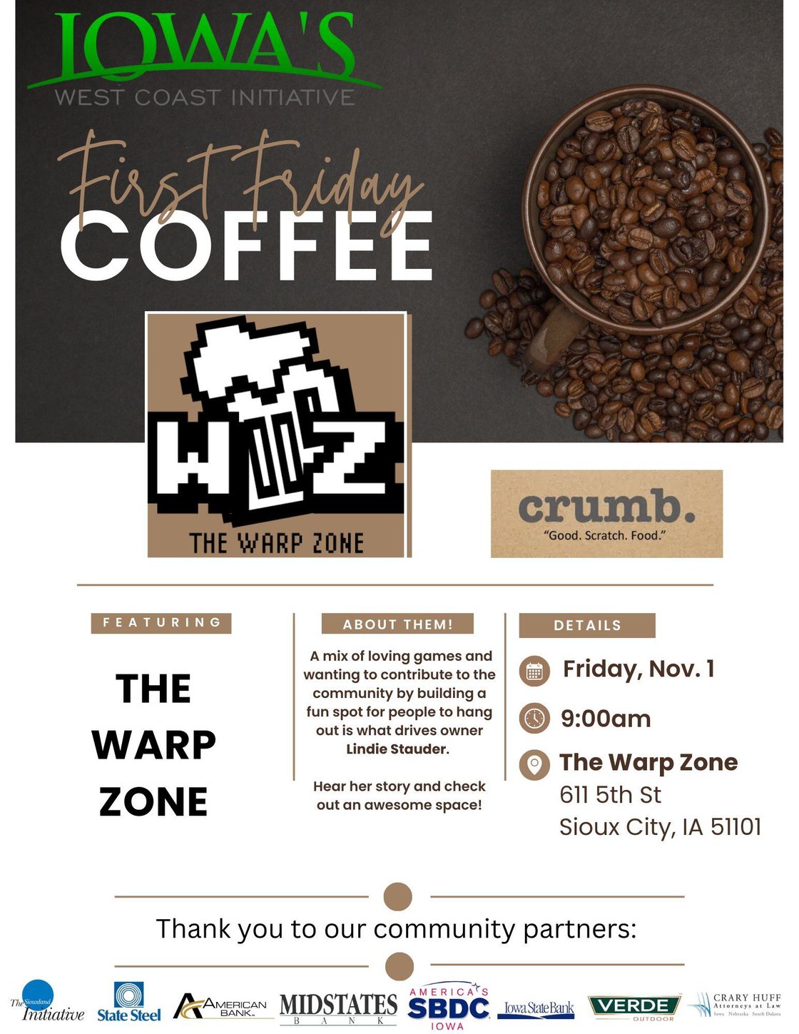 First Friday Coffee Graphic