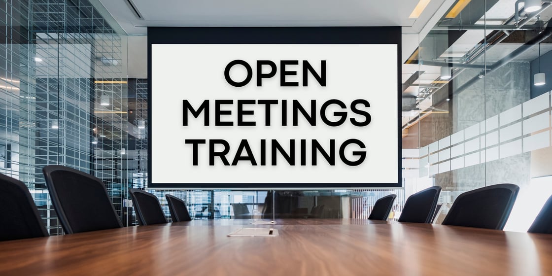 Opening Meetings Training graphic of board room