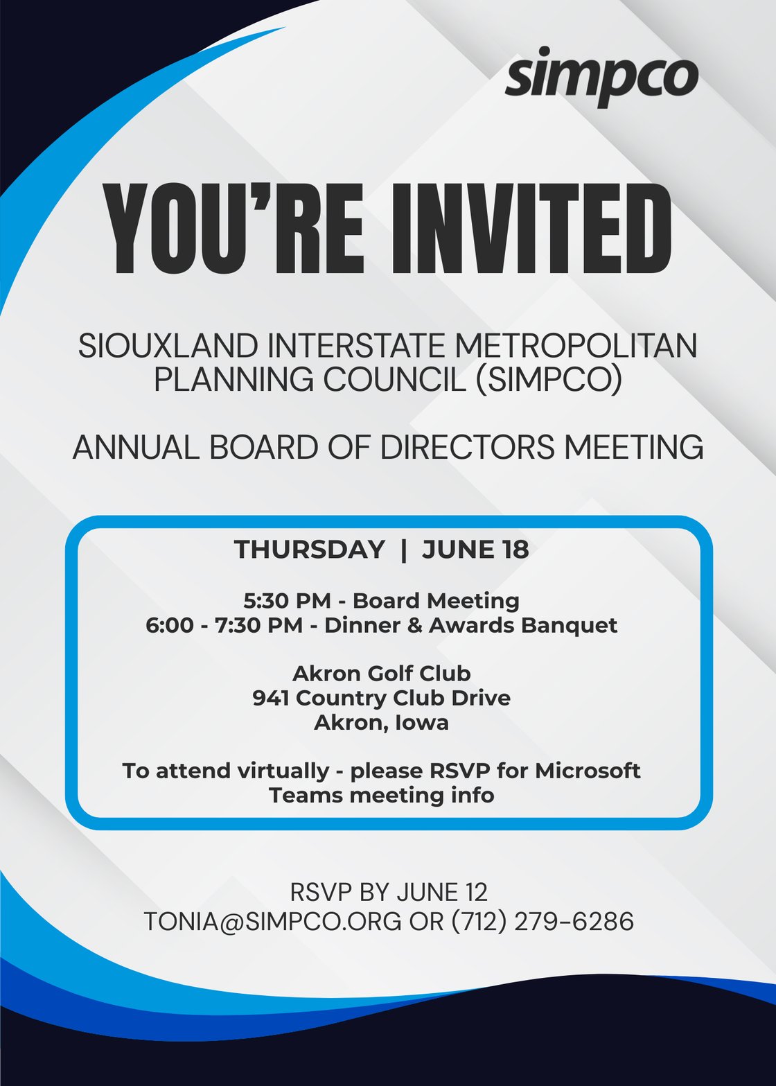SIMPCO Annual Meeting Invite Invite